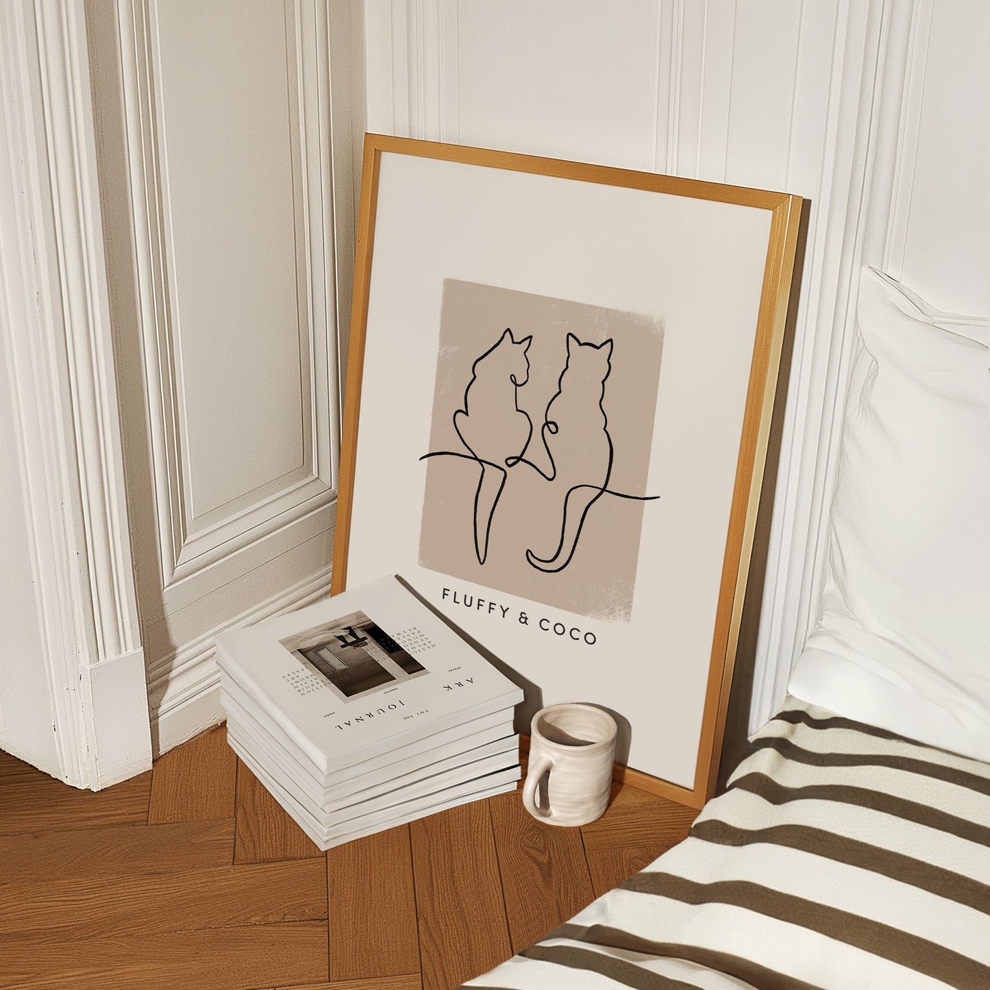 Minimalist Custom Cat Name Print