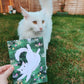 Personalised Cat and Wildflowers Wall Art Print (unframed)