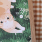 Personalised Cat and Wildflowers Wall Art Print (unframed)