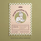Dough Kneading Classes Cat Poster (unframed) mit sitzender Katze und Lehrtext