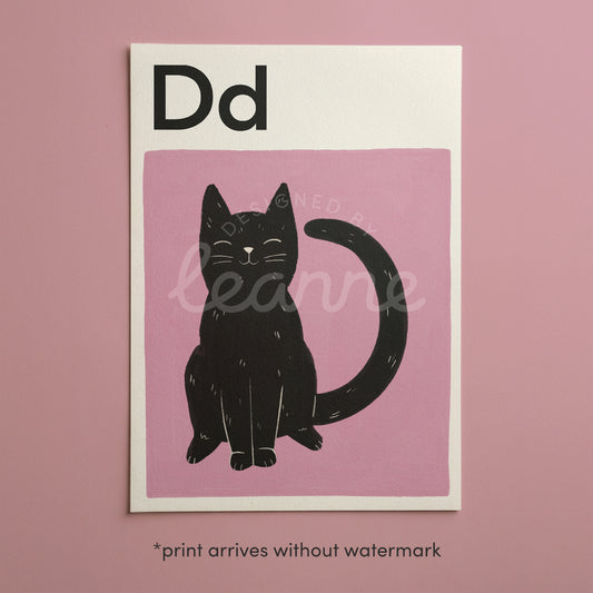 Cat Alphabet Letter Print