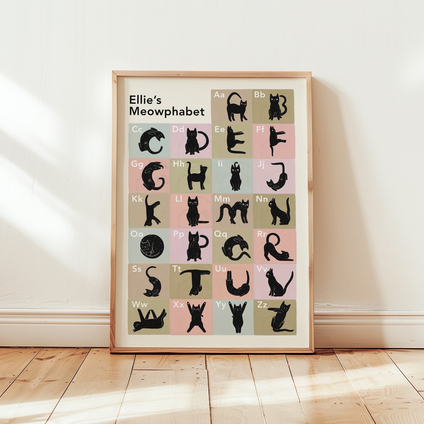 Personalised Cat Alphabet Print