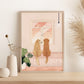 Personalised Dog Portrait of Pets Looking Out the Window Art Print (unframed)