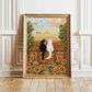 Personalised Cats in Sunflower Field Portrait Print (unframed)