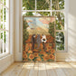 Personalised Cats in Sunflower Field Portrait Print (unframed)