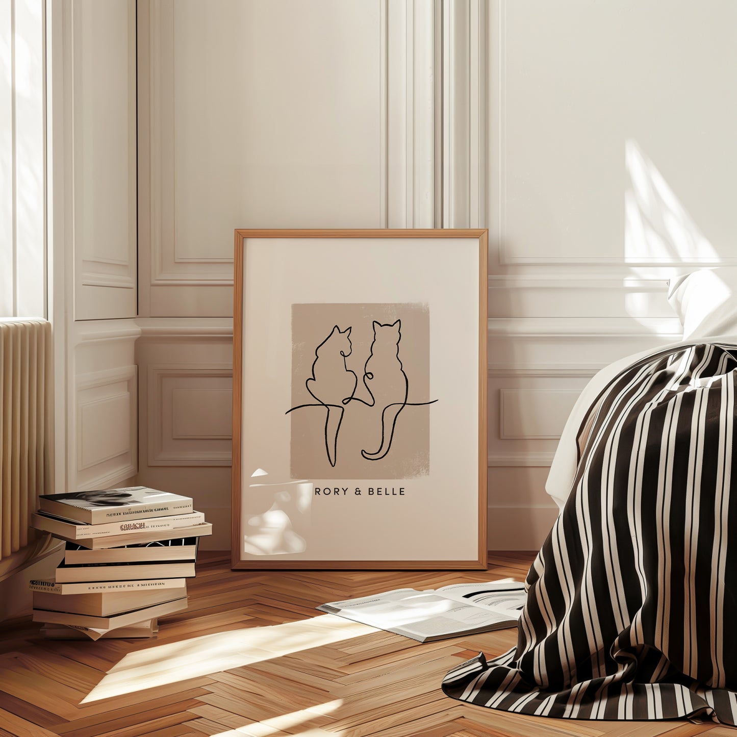 Minimalist Custom Cat Name Print
