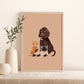 Customised Pet Portrait Print, Hand-illustrated from Photos (unframed)