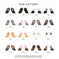 Paw print design options sheet with labeled icon styles P1–P16
