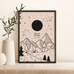 Personalised Couple Star Sign Illustrated Print (unframed)