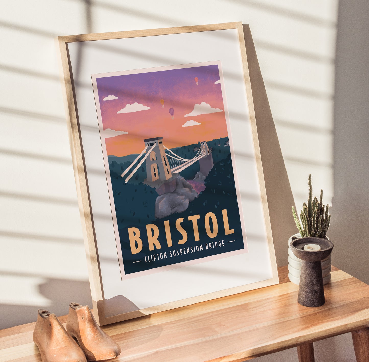 Bristol Illustrated Retro Travel Print (unframed)