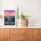 Bristol Illustrated Retro Travel Print (unframed)