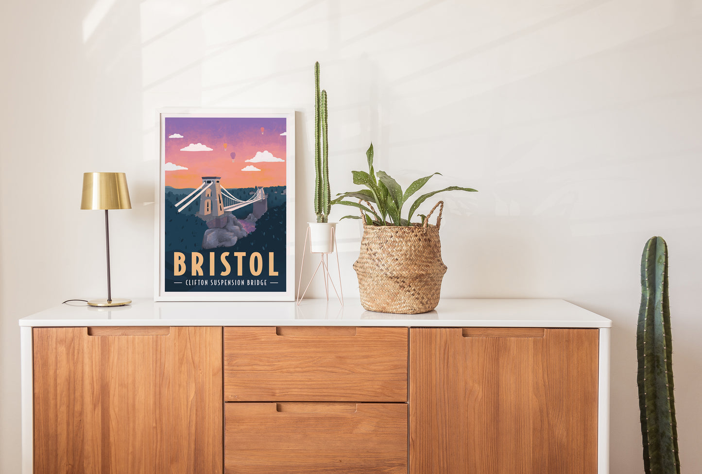 Bristol Illustrated Retro Travel Print (unframed)