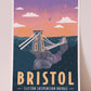 Bristol Illustrated Retro Travel Print (unframed)