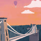Bristol Illustrated Retro Travel Print (unframed)