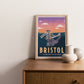 Bristol Illustrated Retro Travel Print (unframed)