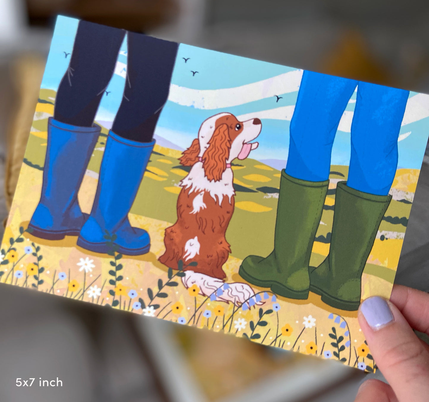 Personalised Dogs in the Countryside Print (unframed)